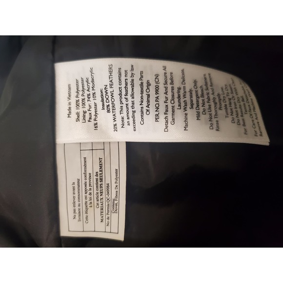 Eddie Bauer Down Filled Puffer Coat Long with Fur Hood Women Size Medium - Picture 4 of 5